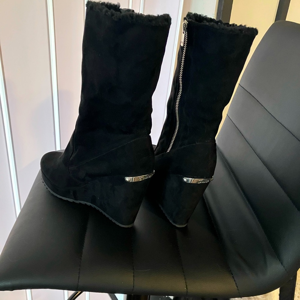 Juicy Couture suede wedge boots
